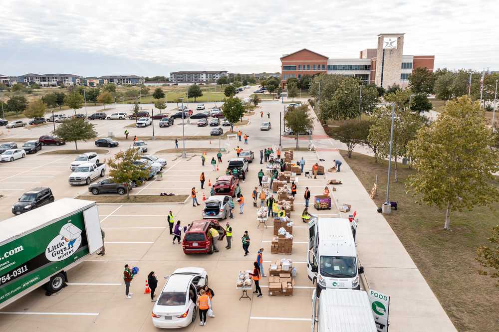 Austin Community College (ACC), Central Texas Food Bank (CTFB) and Hays County Food Bank (HCFB) partner up to distribute frozen turkeys and fixings on Thursday, November 17, 2022, at the Hays Campus.