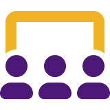 Icon of people using a screen