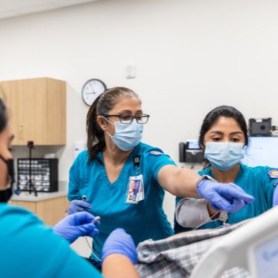 ACc Nursing students practice skills