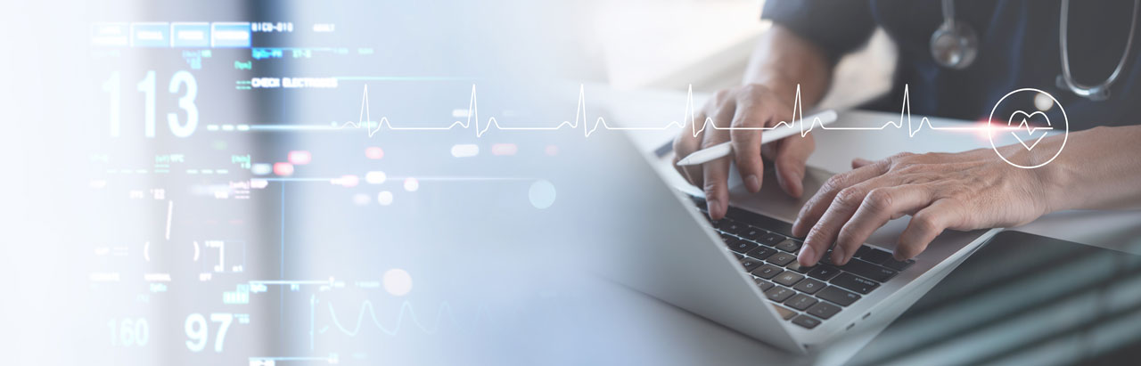 Image of person typing on computer